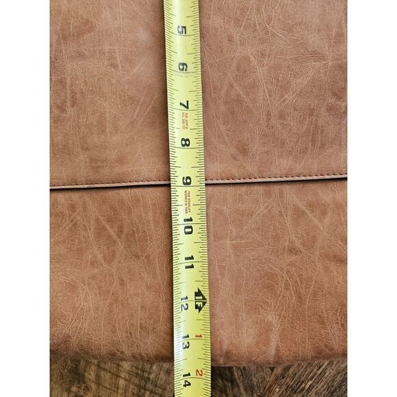 Joy Susan Vegan Leather Brushed Tote Bag Brown EUC - Picture 16 of 16